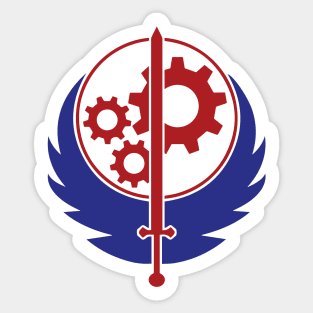 Red White and Blue Brotherhood of Steel Sticker